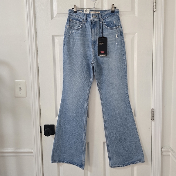 Levi's 70s High Flare Full Length Jeans New Size 28 - Picture 3 of 6